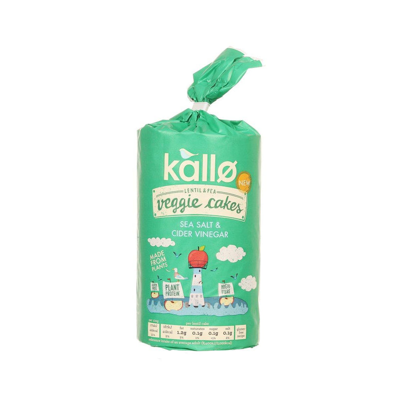 KALLO Lentil & Pea Veggie Cakes - Sea Salt & Cider Vinegar Flavour  (122g)