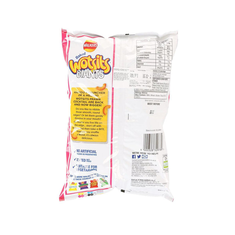 WALKERS Baked Wotsits Giants Corn Puff - Prawn Cocktail Flavour  (105g)