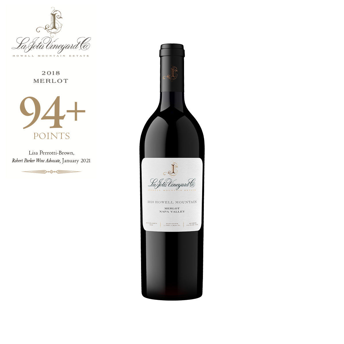 LA JOTA Howell Mountain Merlot 18 (750mL)