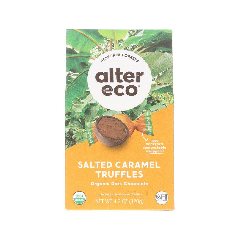 ALTER ECO Organic Dark Chocolate Truffles - Salted Caramel  (120g)