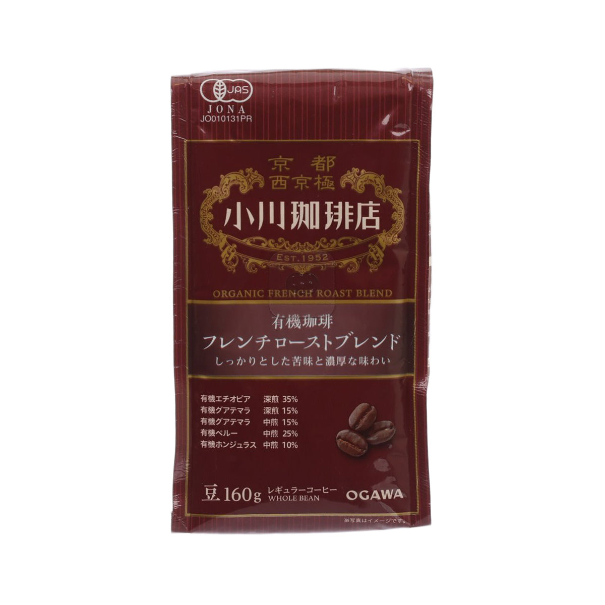 OGAWA COFFEE Organic French Roast Blend Coffee Bean  (140g)