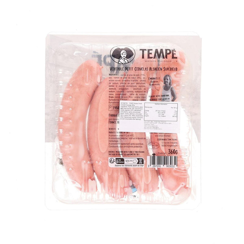 TEMPÉ Alsace Small Cervelat Sausage  (360g)