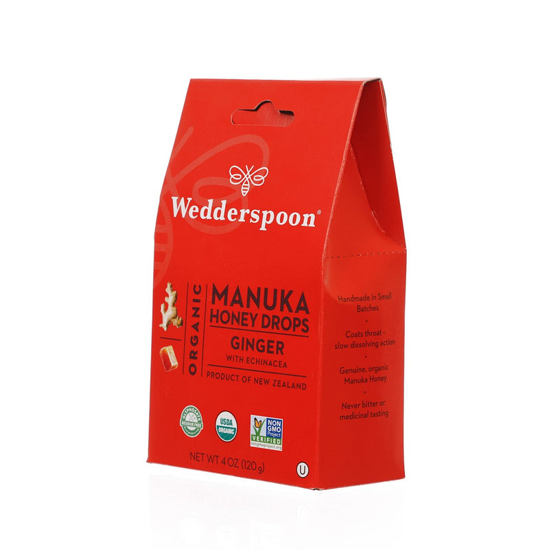 WEDDERSPOON Organic Manuka Honey Drops - Ginger with Echinacea  (120g)