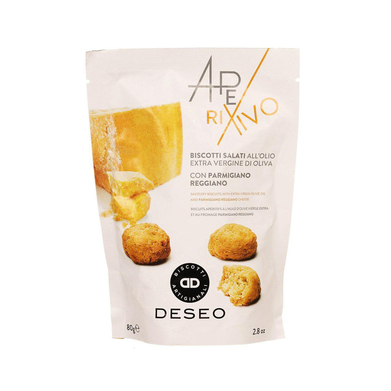 DESEO Savoury Biscuits with Extra Virgin Olive Oil & Parmigiano Reggiano Cheese  (80g)
