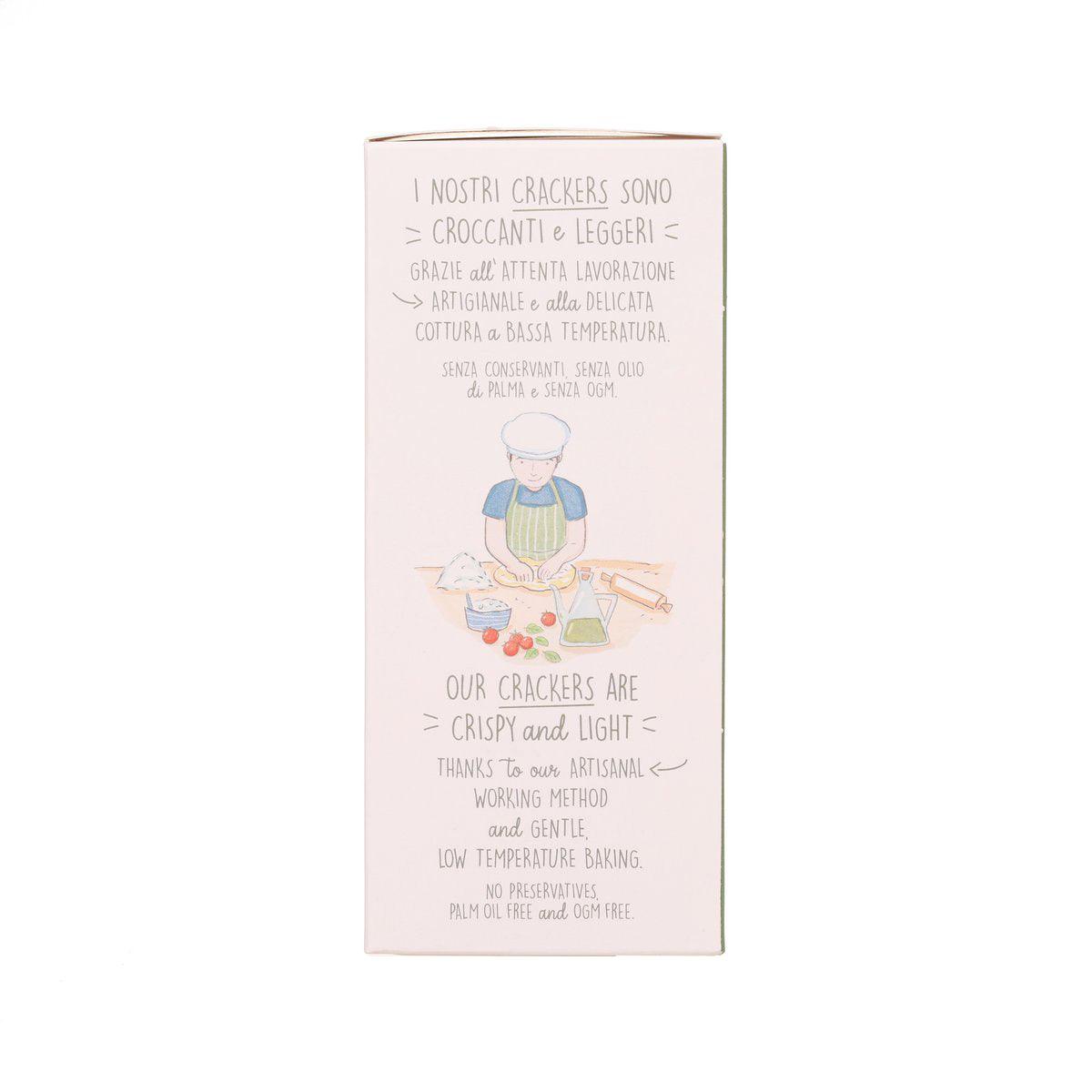 DESEO Crackers with Extra Virgin Olive Oil, Tomato & Basil  (120g)