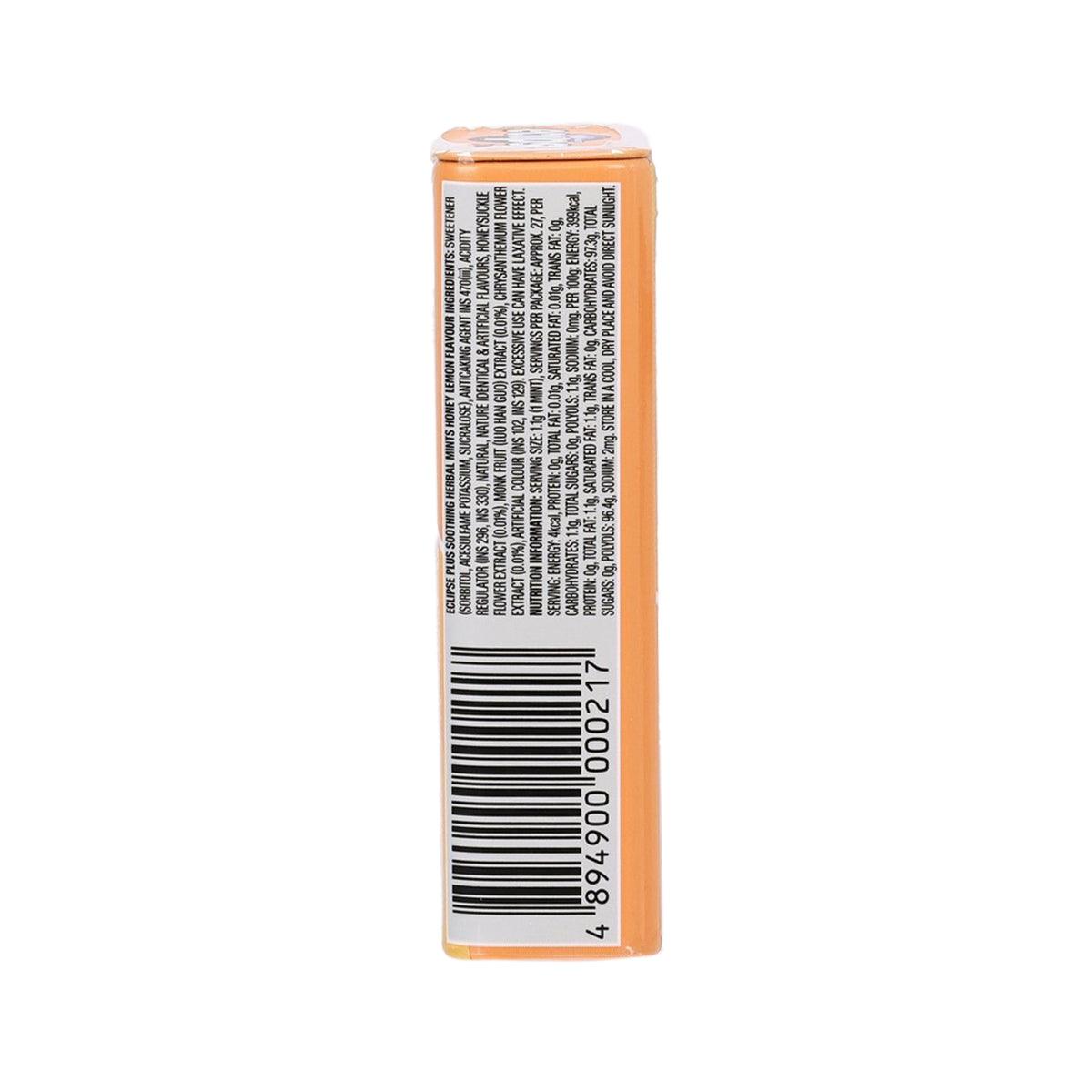 WRIGLEY'S Eclipse Plus Sugarfree Soothing Herbal Mints - Honey Lemon Flavour  (30g)