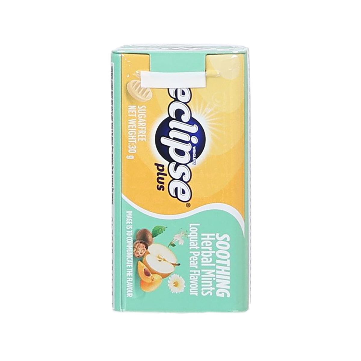 WRIGLEY'S Eclipse Plus Sugarfree Soothing Herbal Mints - Loquat Pear Flavour  (30g)