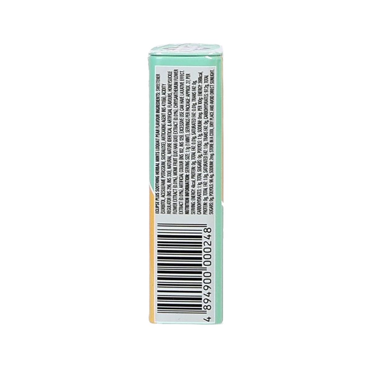 WRIGLEY'S Eclipse Plus Sugarfree Soothing Herbal Mints - Loquat Pear Flavour  (30g)