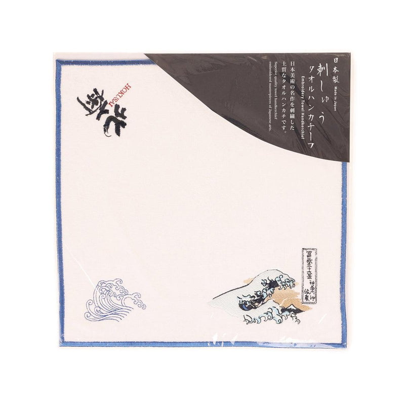 MARUSHIN Hokusai Kanagawa Wash Towel 32x32cm