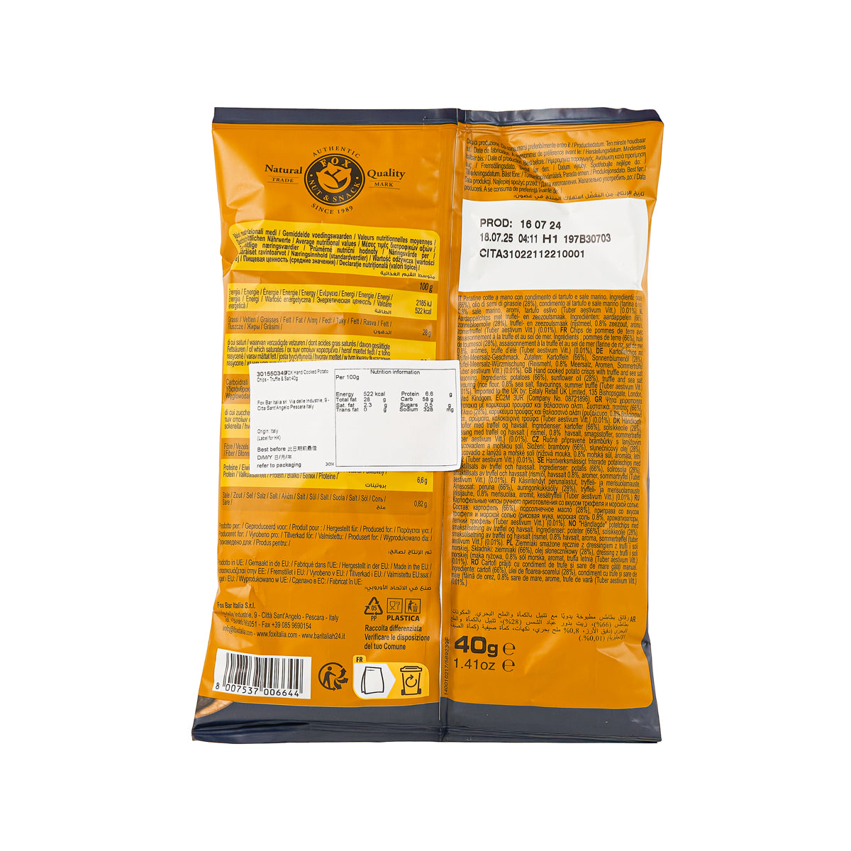 FOX 黑松露鹽味薯片 (40g)
