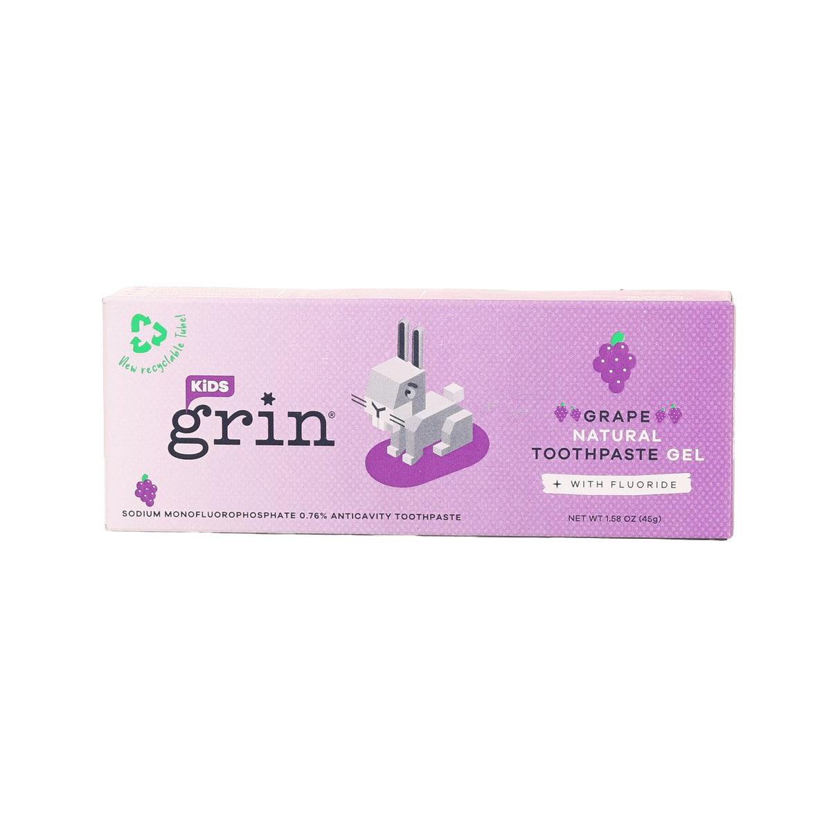 GRIN天然防蛀兒童牙膏 (含氟 - 葡萄味) (45g)