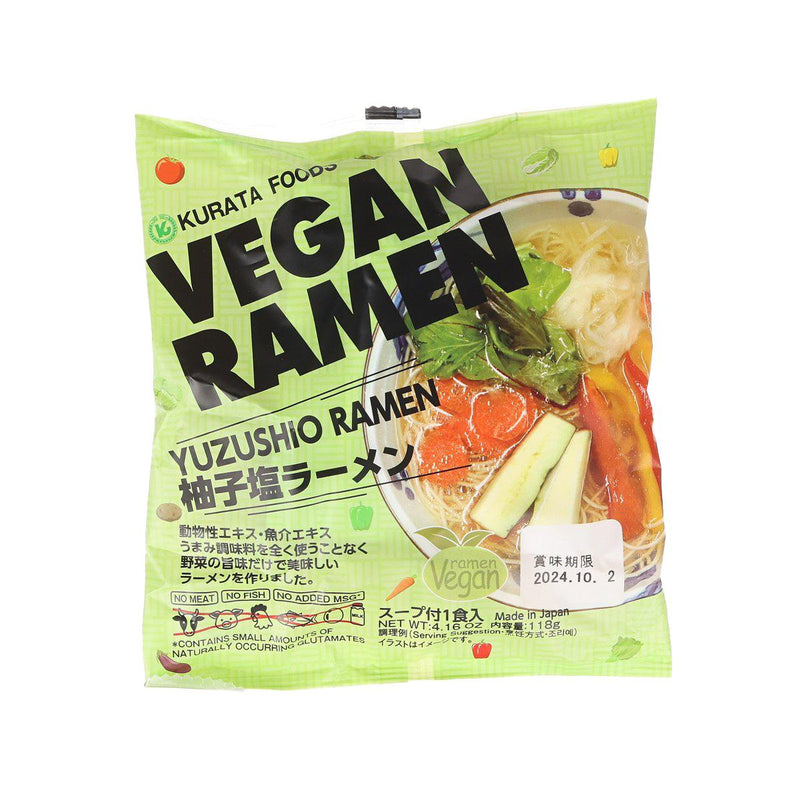KURATA Vegan Instant Ramen - Yuzu & Salt Flavor  (118g)