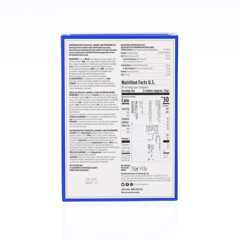 SHORTBREAD HOUSE OF EDINBURGH 朱古力焦糖薄荷牛油酥餅 (250g)