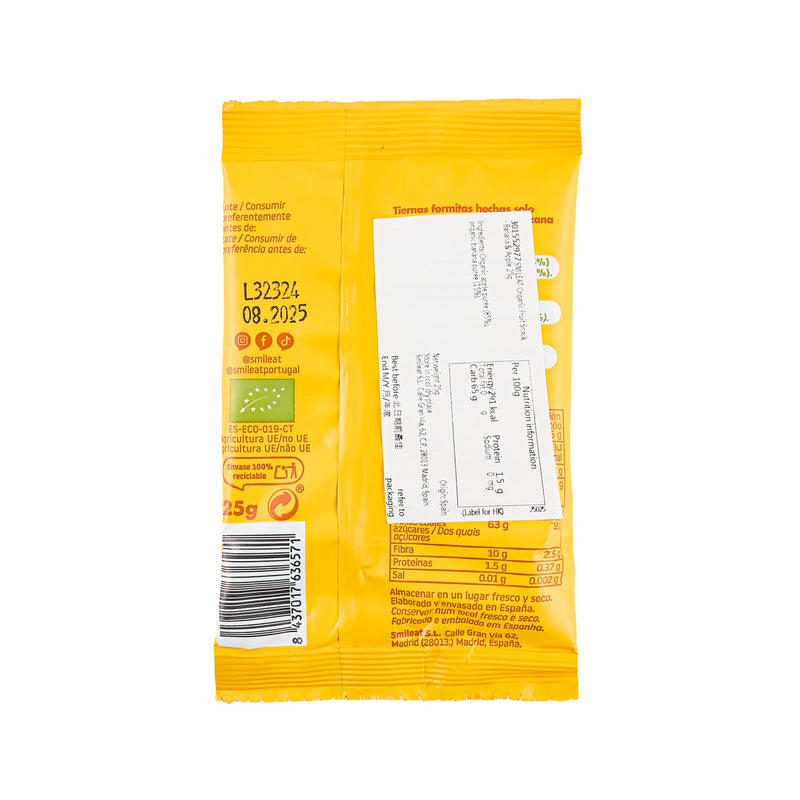 SMILEAT Organic Fruit Snack - Banana & Apple  (25g)