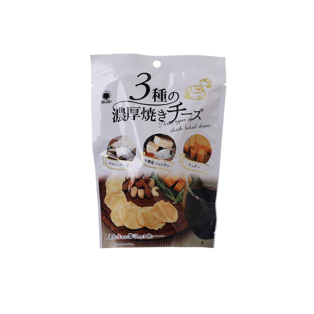 SUGISEIKA 3 Types of Thick Baked Cheese Cracker  (14g)