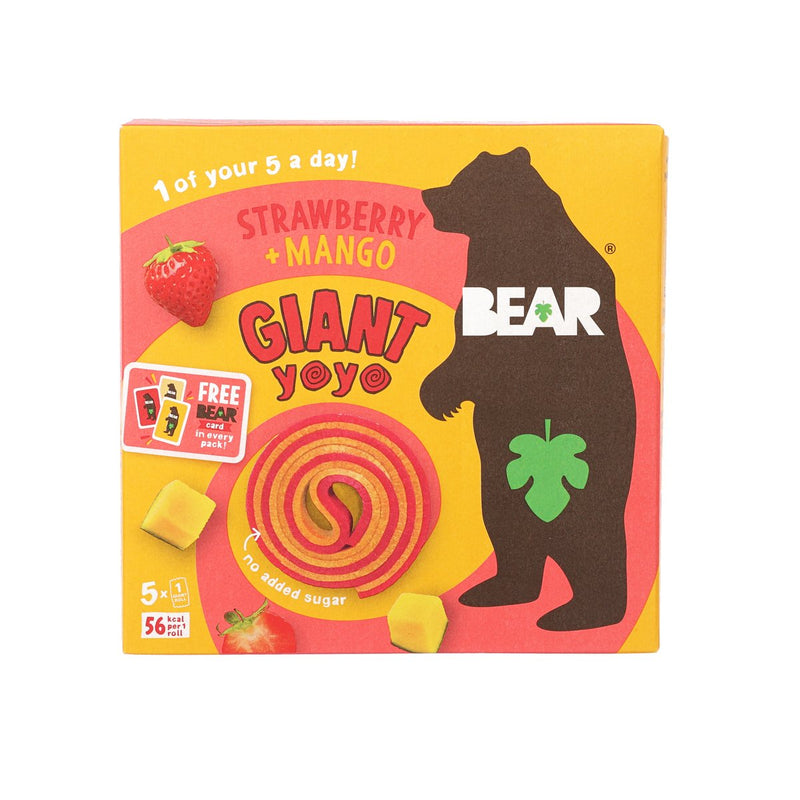 BEAR Pure Fruit Giant Yoyo Rolls - Strawberry & Mango  (100g)