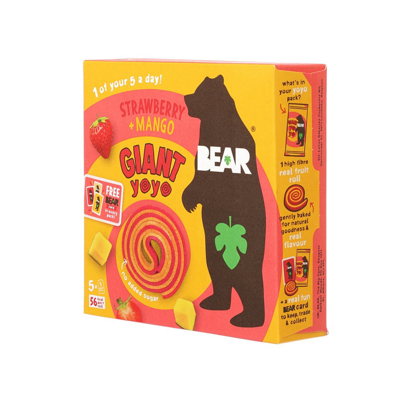BEAR Pure Fruit Giant Yoyo Rolls - Strawberry & Mango  (100g)