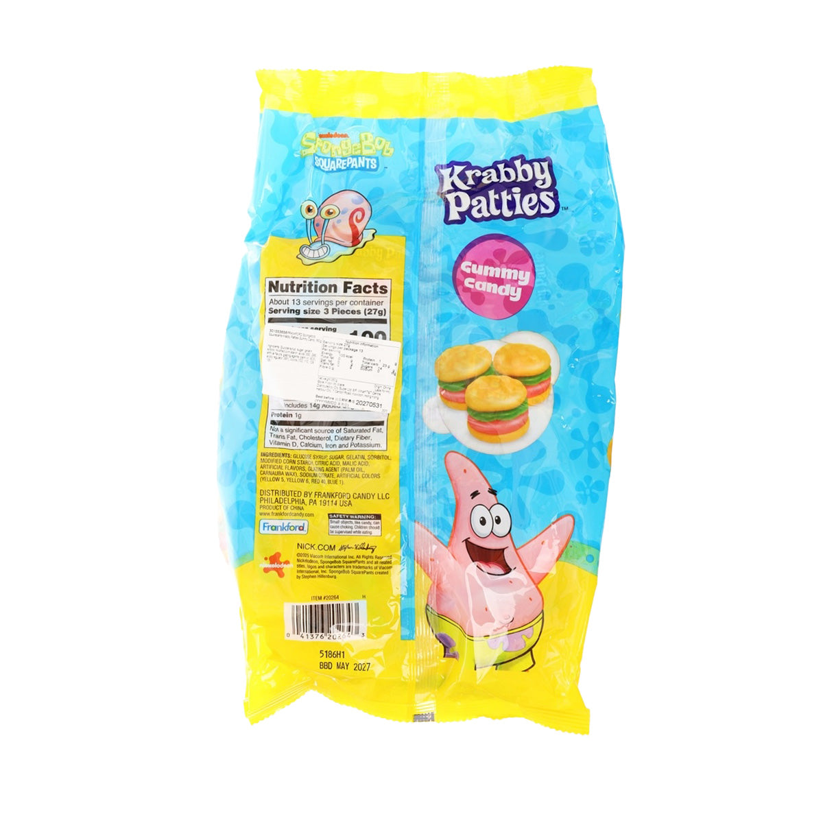 FRANKFORD Spongebob Squarepants Krabby Patties Gummy Candy  (360g)