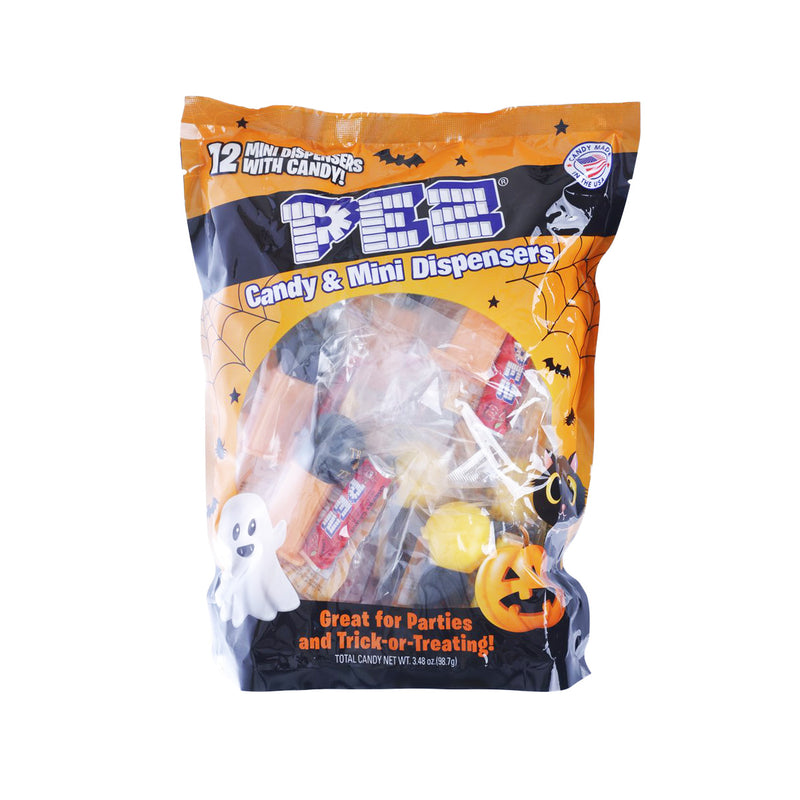 PEZ Halloween Mini Dispensers with Candy Party Bag  (98.7g)