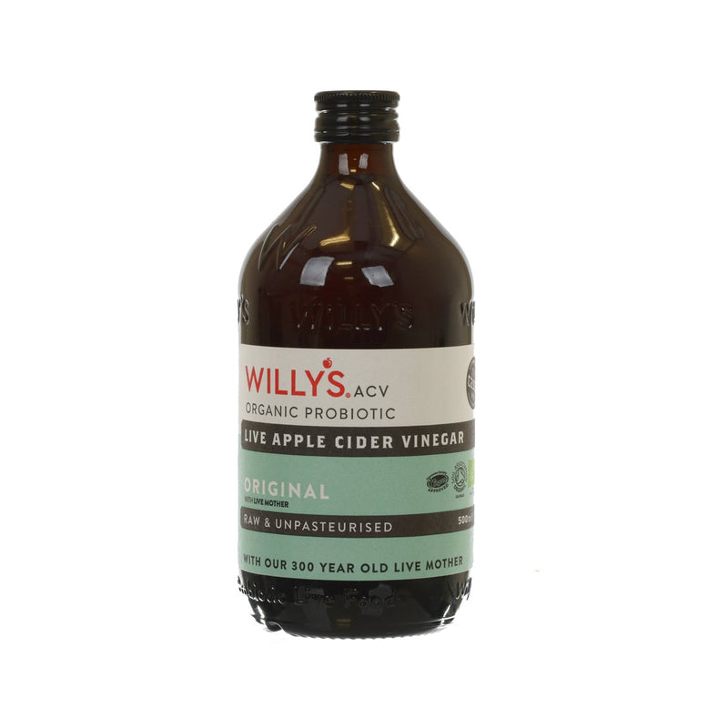 WILLY’S Organic Live Apple Cider Vinegar (with Live Mother)  (500mL)