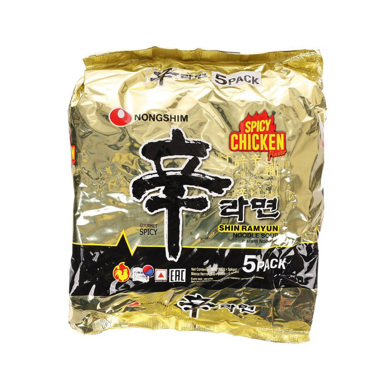 NONG SHIM Shin Spicy Chicken Flavor Noodle  (5 x 120g)