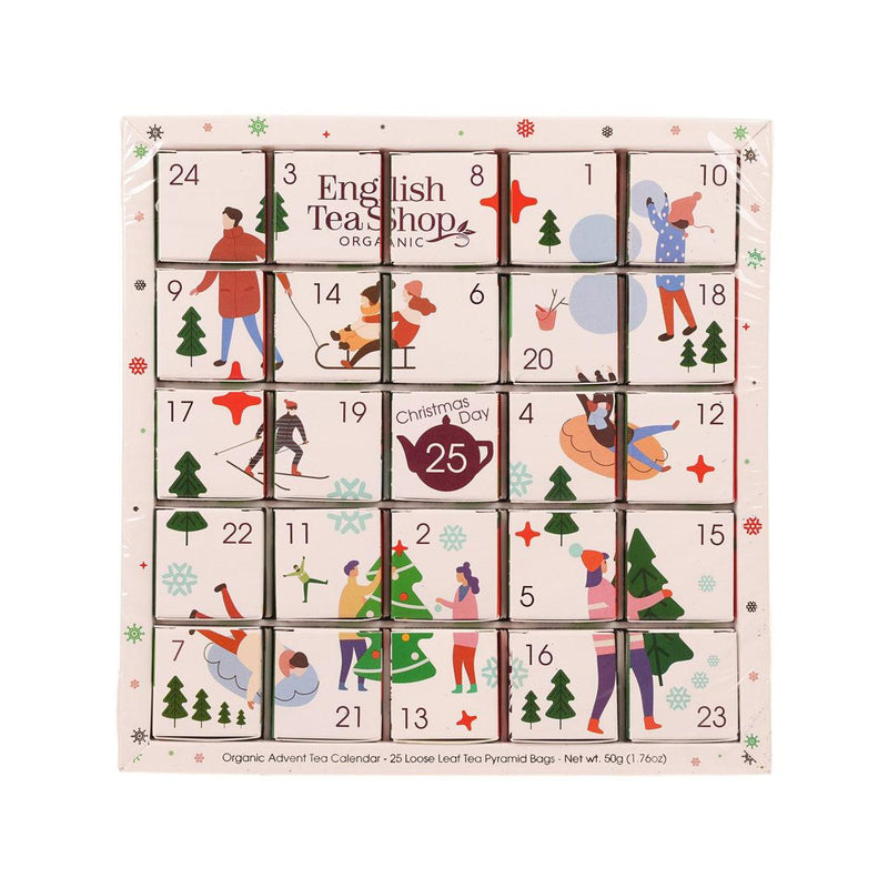 ENGLISH TEA SHOP White Advent Calendar - Organic Tea Bags  (50g)