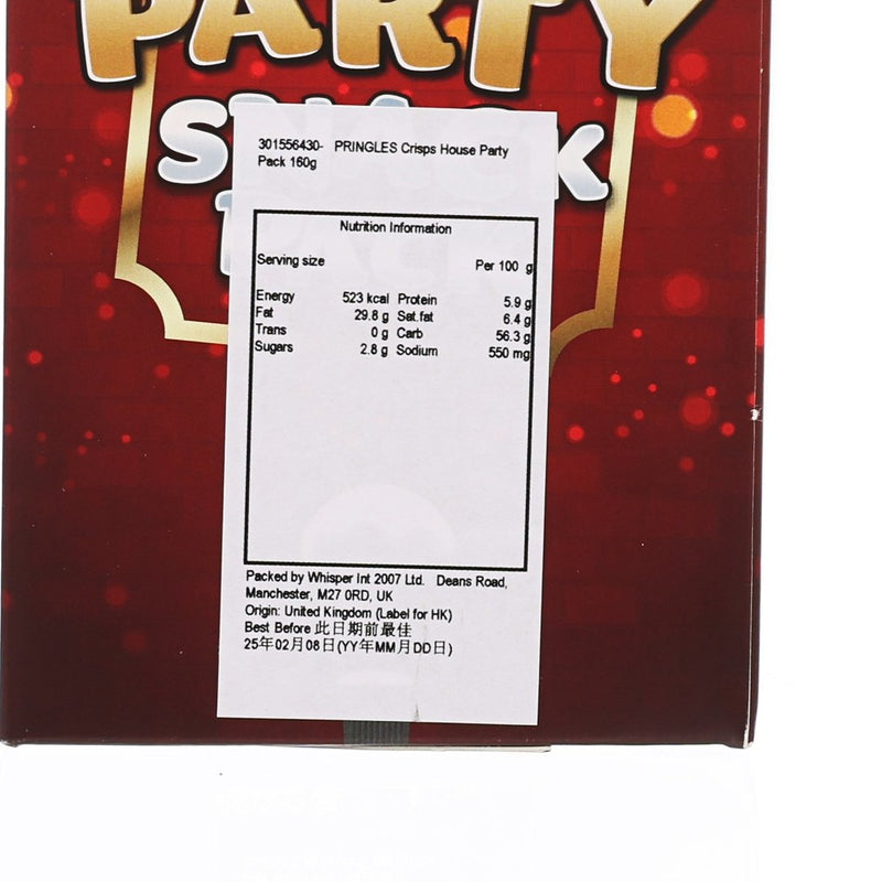 PRINGLES Crisps House Party Pack  (160g)