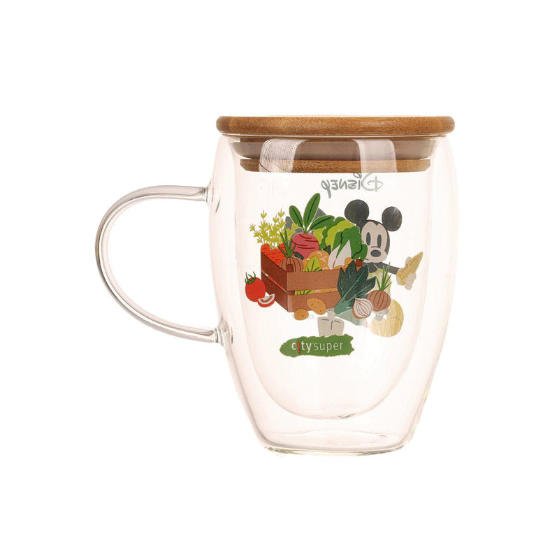 CITYSUPER DISNEY THEMED Double Wall Glass Cup - Mickey