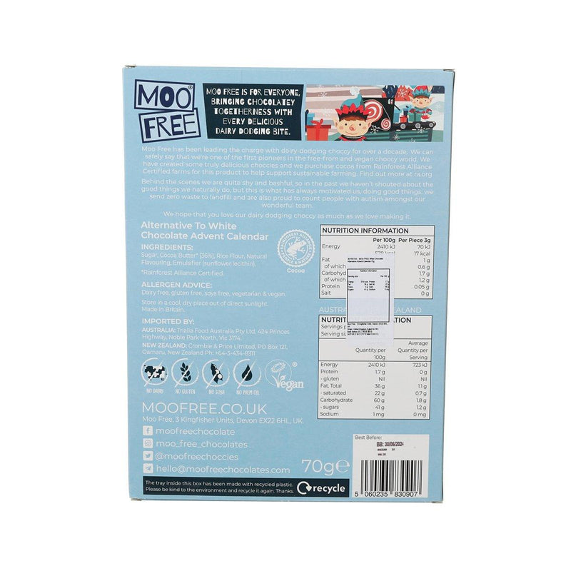 MOO FREE White Chocolate Alternative Advent Calendar  (70g)