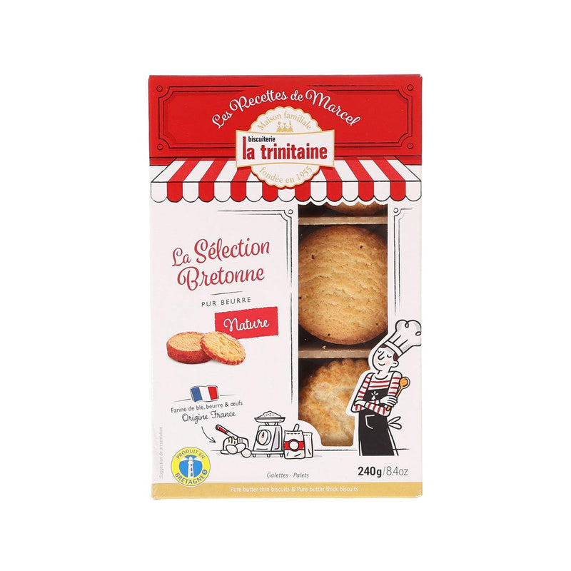 LES RECETTES DE MARCEL Pure Butter Thin Biscuits & Pure Butter Thick Bicuits  (240g)