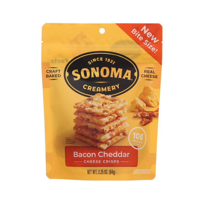 SONOMA CREAMERY Bacon Cheddar Cheese Crisps  (64g)