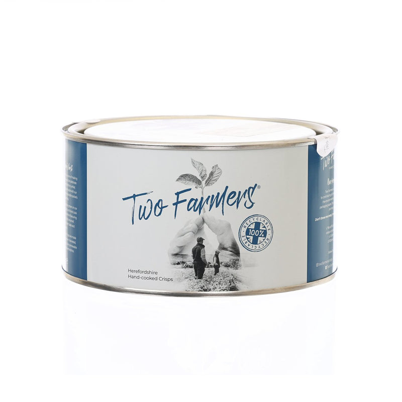 TWO FARMERS Herefordshire Hand-cooked Potato Crisps Mini Tin - Woodland Mushroom & Wild Garlic  (100g)