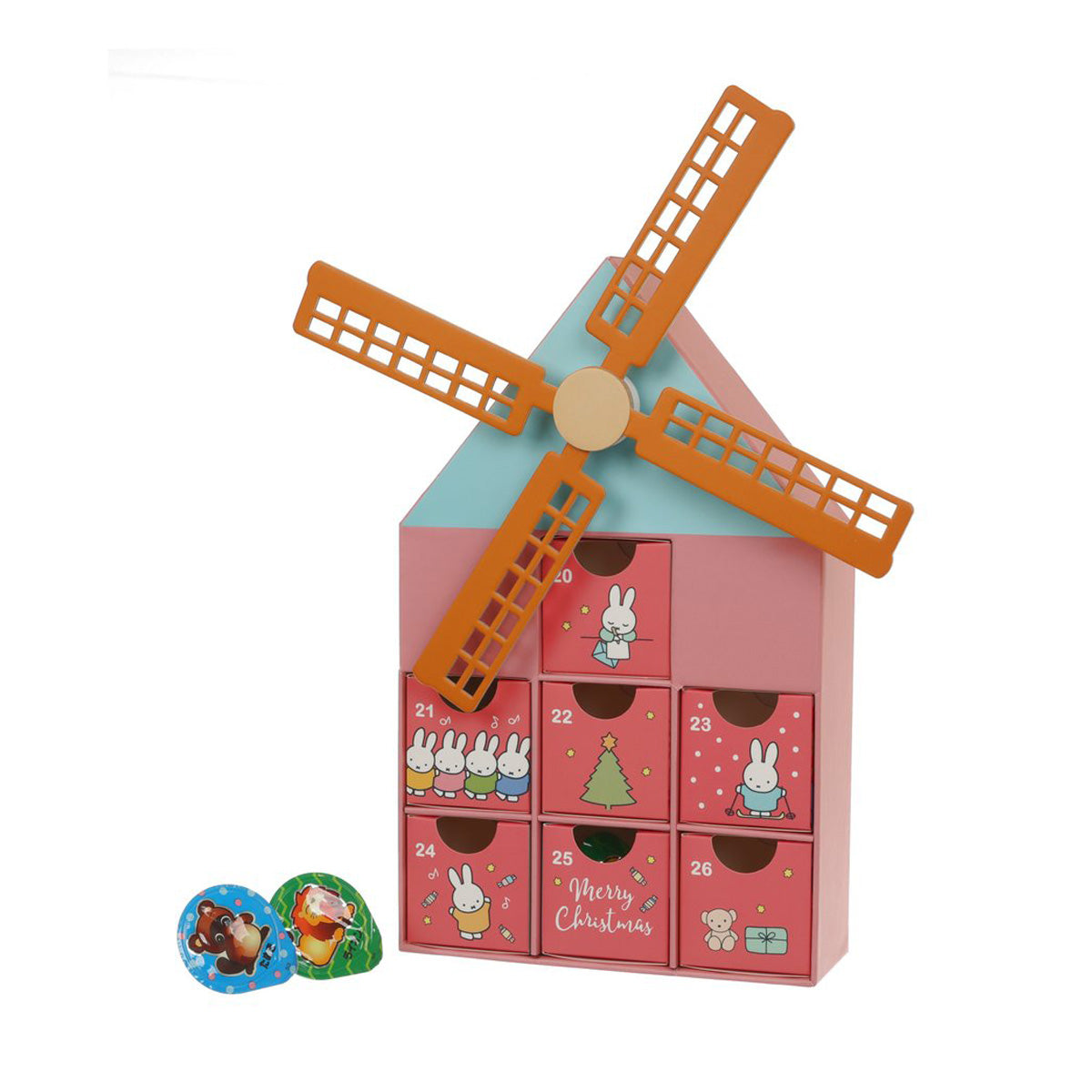 MIFFY Advent Calendar with Snack - Red  (7pcs)