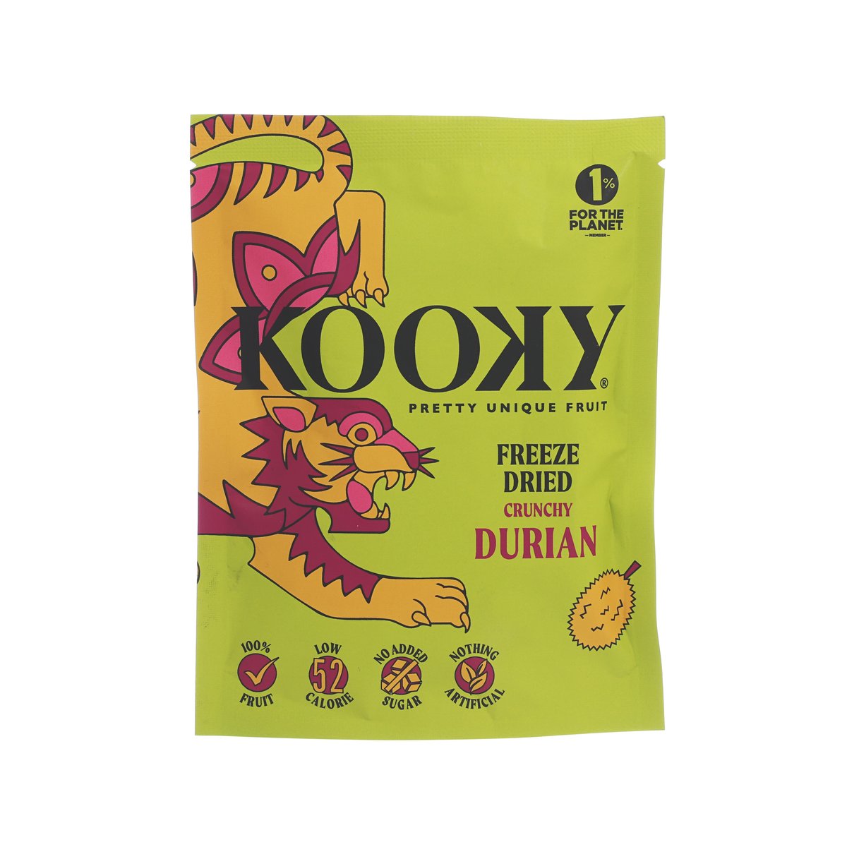 Kooky Freeze Dried Durian, 12g – Crunchy, Exotic Snack
