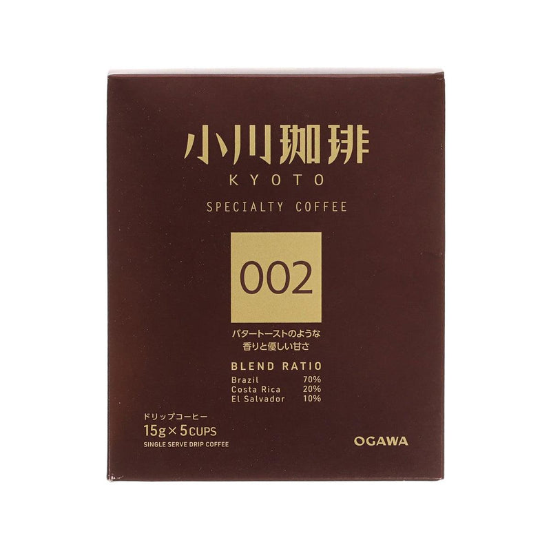 OGAWA COFFEE Kyoto Specialty Coffee Blend - Drip Coffee 002  (5 x 15g)