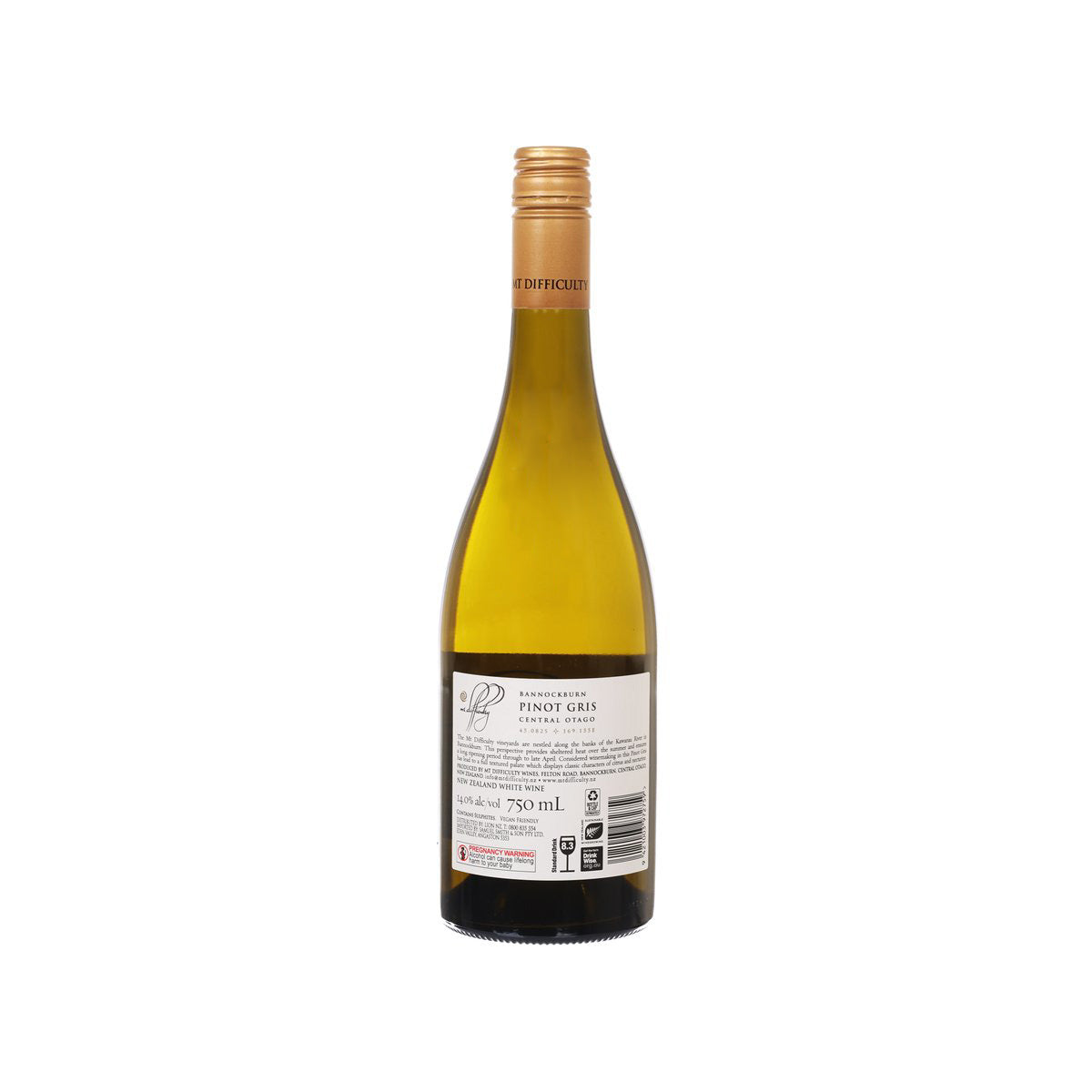 MT DIFFICULTY Bannockburn Pinot Gris 24/25 (750mL)
