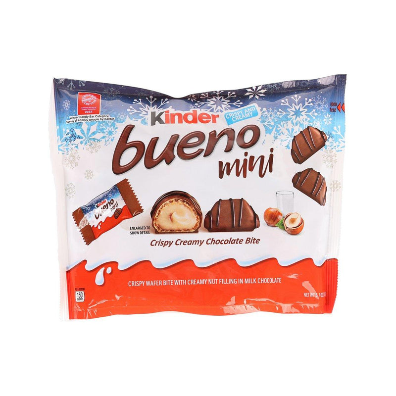 KINDER Mini Crispy Wafer Bite with Creamy Nut Filling in Milk Chocolate Share Pack  (162g)