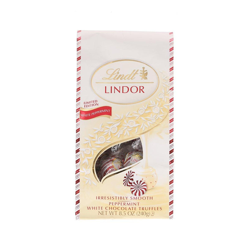 LINDT Lindor Peppermint White Chocolate Truffles  (240g)