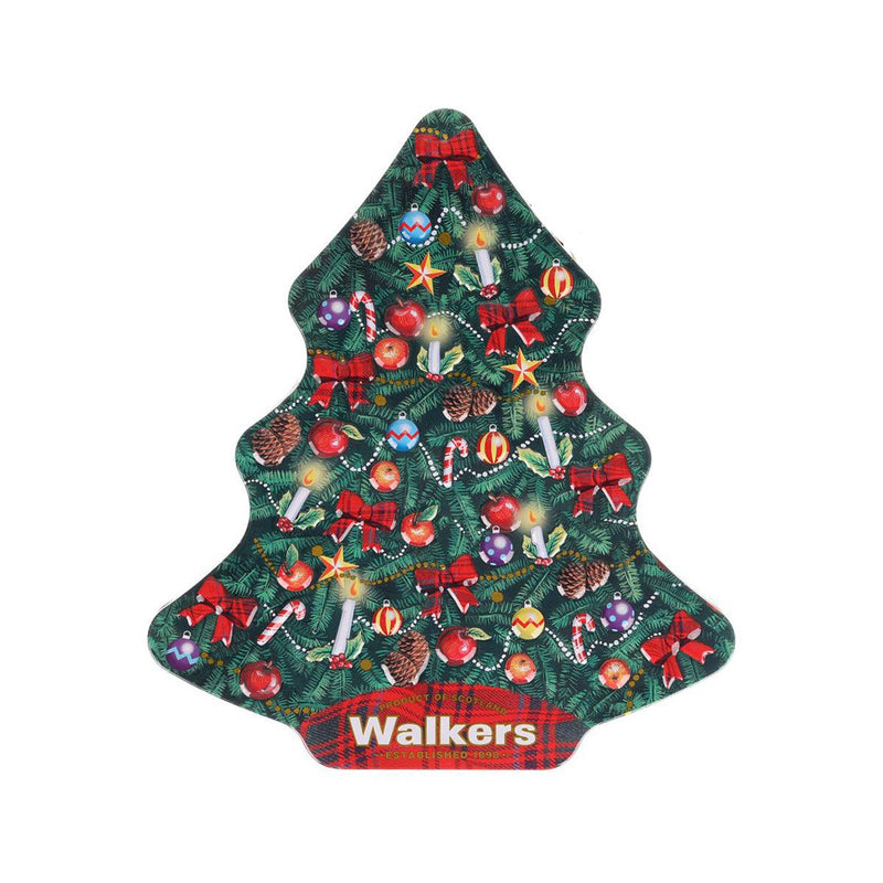 WALKERS Pure Butter Mini Shortbread in Christmas Tree Tin  (225g)