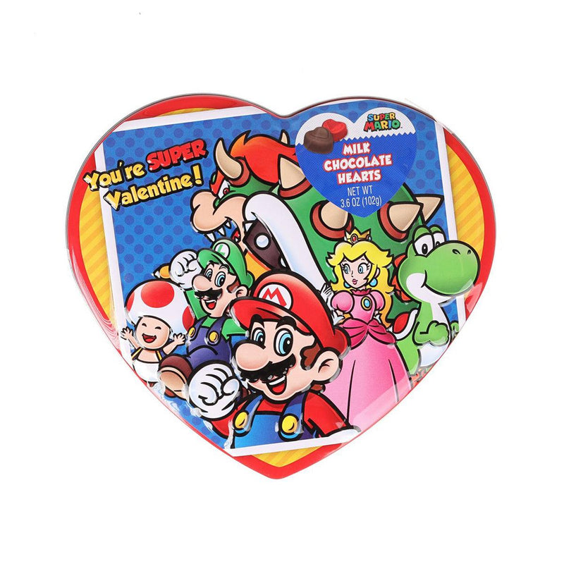 FRANKFORD Mario Heart Shaped Tin with Milk Chocolate  (102g)