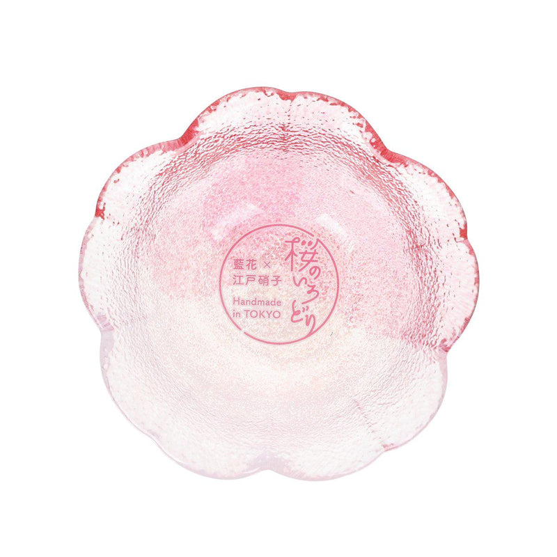 彩色櫻花玻璃碗 - 白櫻