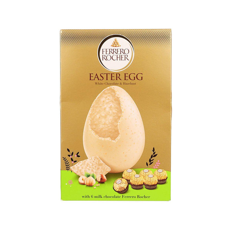 FERREROROCHER White Chocolate & Hazelnut Egg with Ferrero Rocher Hazelnut Chocolate  (250g)