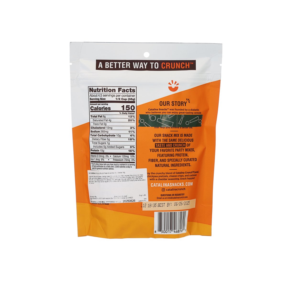 CATALINA CRUNCH Pretzel & Nuts Snack Mix - Cheddar Flavor  (148g)