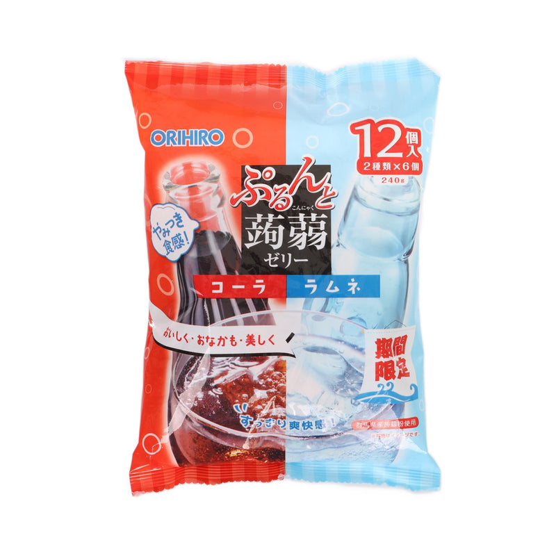 ORIHIRO Konnyaku Jelly - Cola & Ramune Soda Flavor  (12 x 20g)