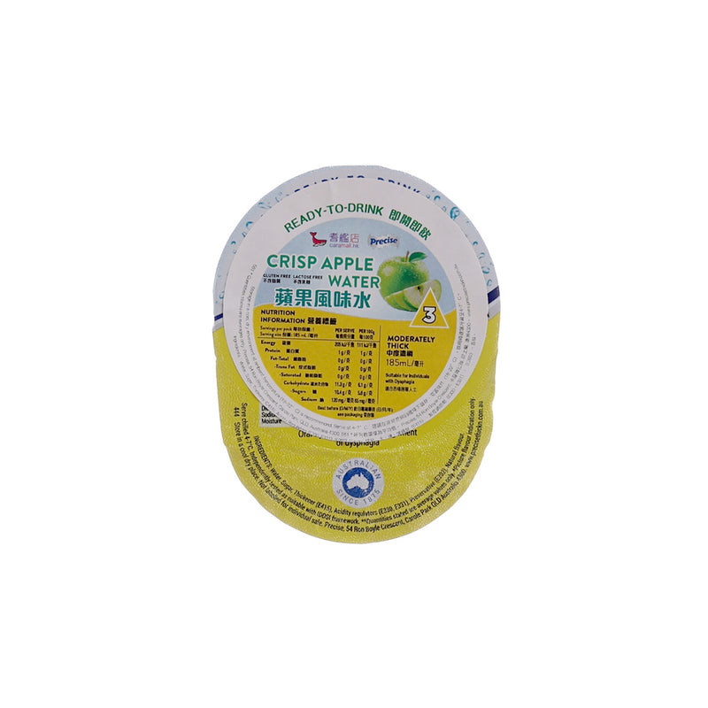PRECISE Ready-to-Drink Thickened Crisp Apple Flavored Water - Moderately Thick I3  (185mL)
