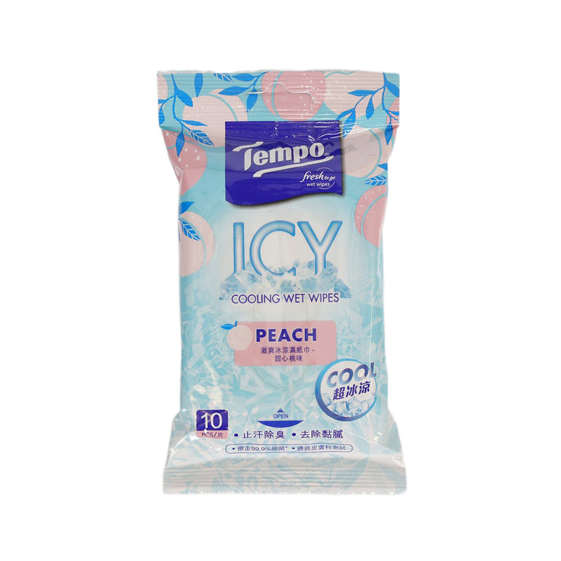 TEMPO Cooling Wet Wipes Peach 10&