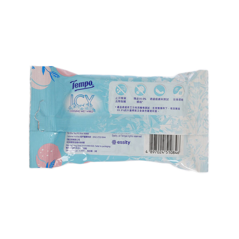 TEMPO Cooling Wet Wipes Peach 10&