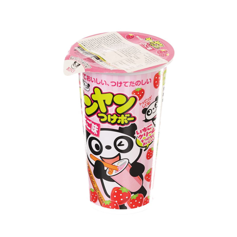 MEIJI Yanyan Biscuit Stick with Strawberry Chocolate Cream  (48g)