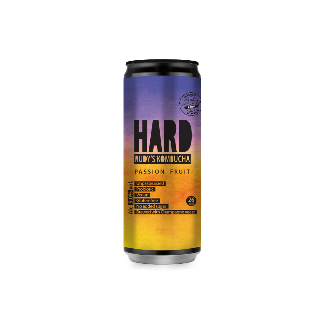 RUDY'S KOMBUCHA Passion Fruit Hard Kombucha (Alc 5%) [Can]  (330mL)
