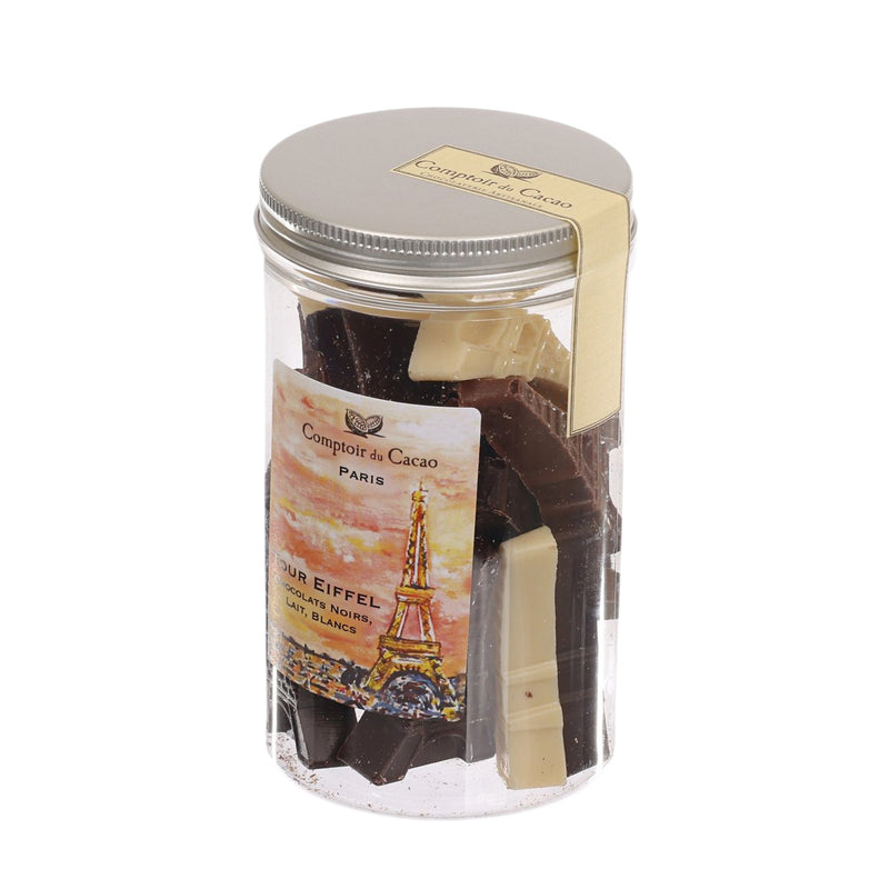 COMPTOIR DU CACAO Eiffel Tower Chocolate Assortment in Jar [Large]  (160g)